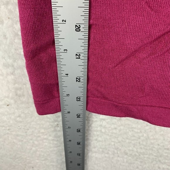 Joseph A Sweater Womens Medium Pink Beaded Neck Long Sleeve Pullover Barbie 7501 - Picture 4 of 8